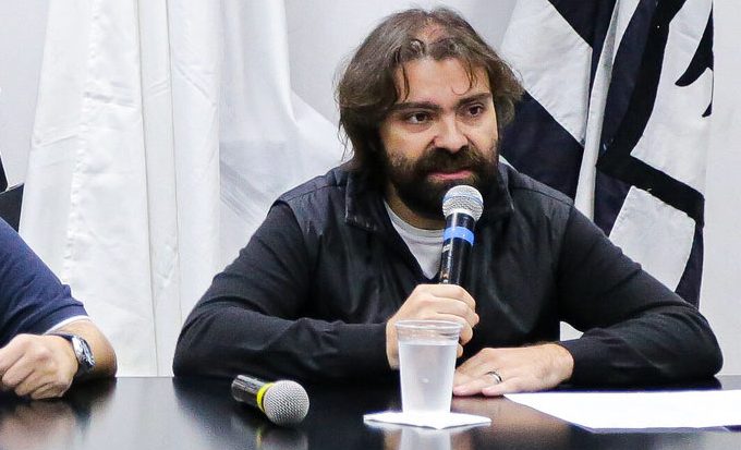 André Silva e João Paulo Magalhães Lins, vice-presidente geral e presidente do Botafogo | 2024-2025-2026