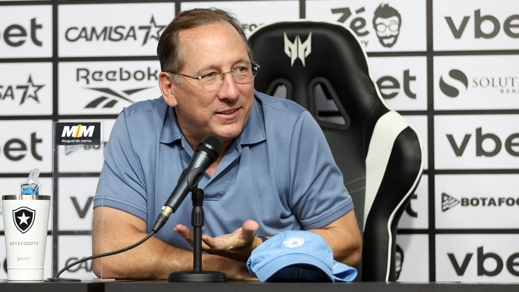 John Textor na apresentação de Cristian Medina no Botafogo | Fevereiro 2026