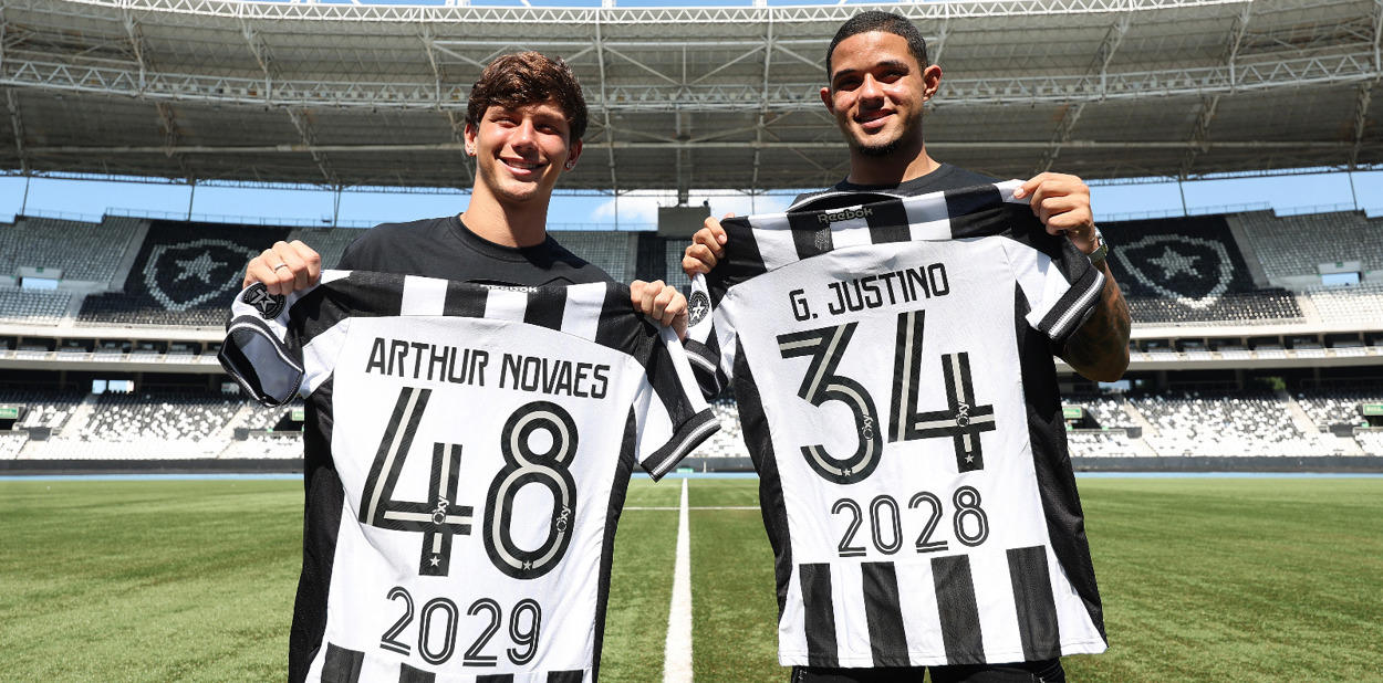 Arthur Novaes e Justino renovam contrato com o Botafogo | Março 2026