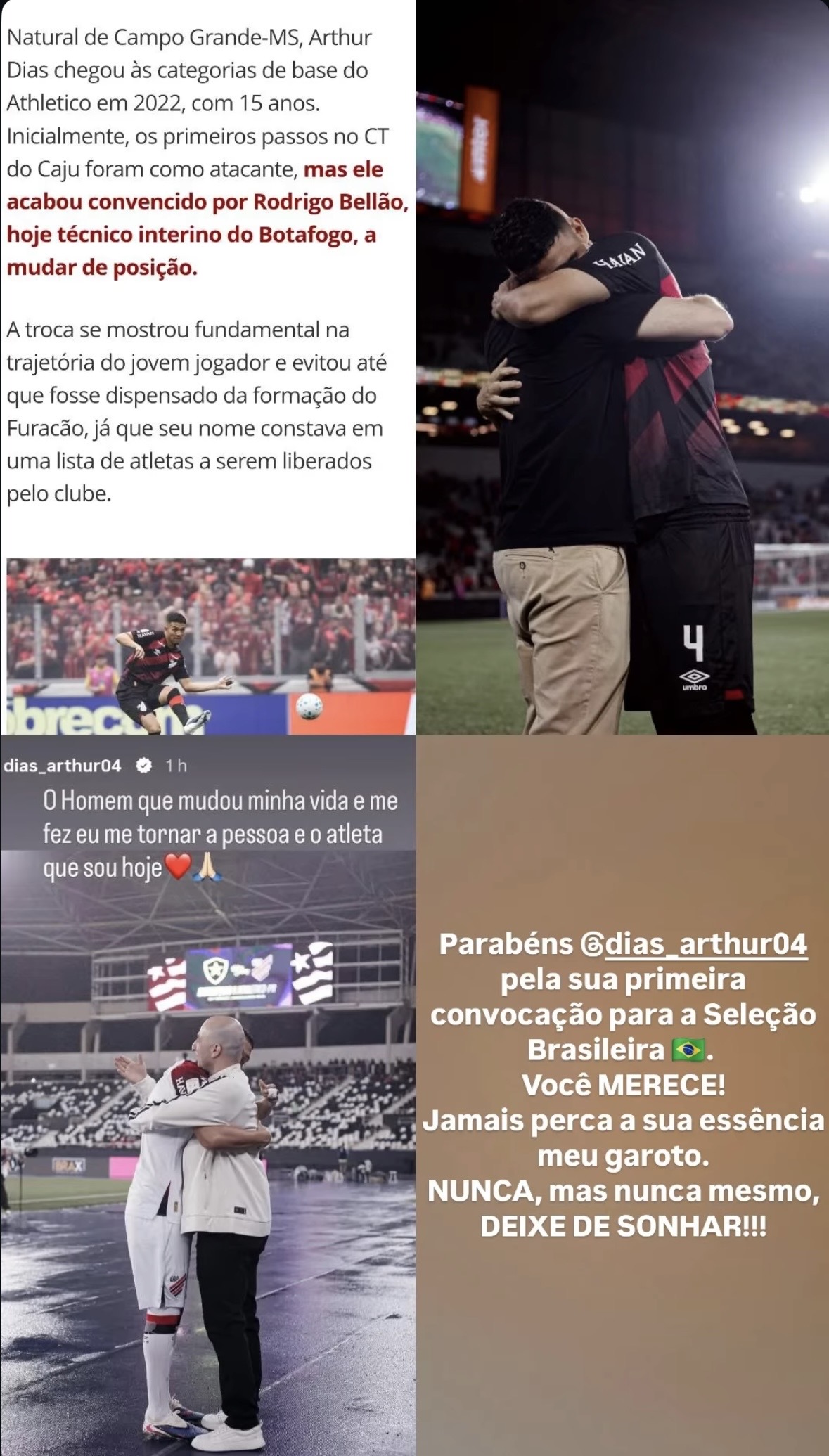 Rodrigo Bellão e Arthur Dias em Botafogo x Athletico-PR
