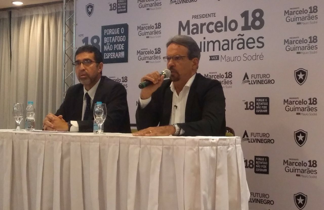 Mauro Sodré e Marcelo Guimarães no lançamento da chapa para eleição no Botafogo