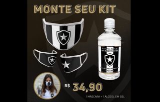 Prevenção ao coronavírus: Botafogo lança máscara e álcool gel