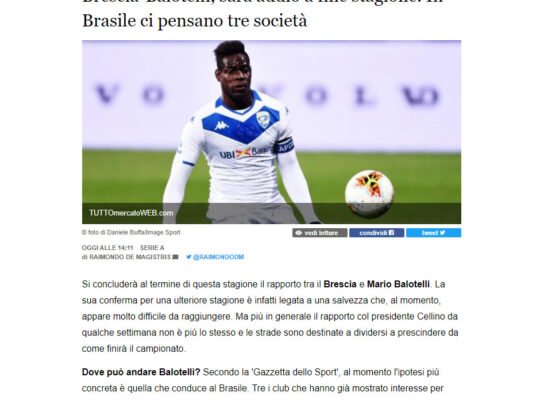 Jornal italiano diz que Botafogo quer Balotelli; clube nega Jornal italiano diz que Botafogo quer Balotelli; clube nega