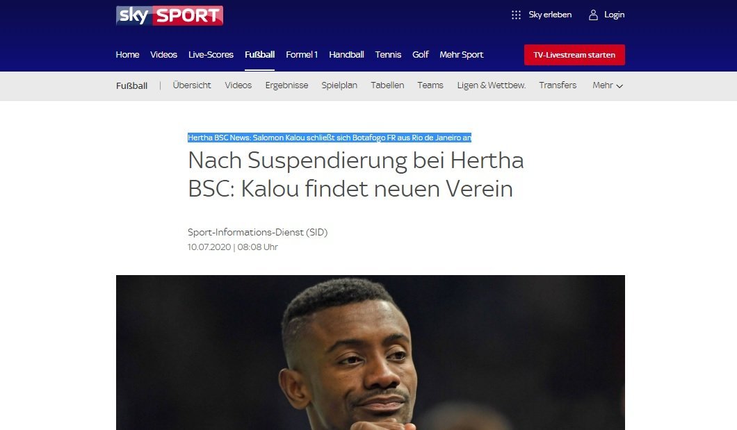Kalou no Botafogo: repercussão mundial com as manchetes da contratação