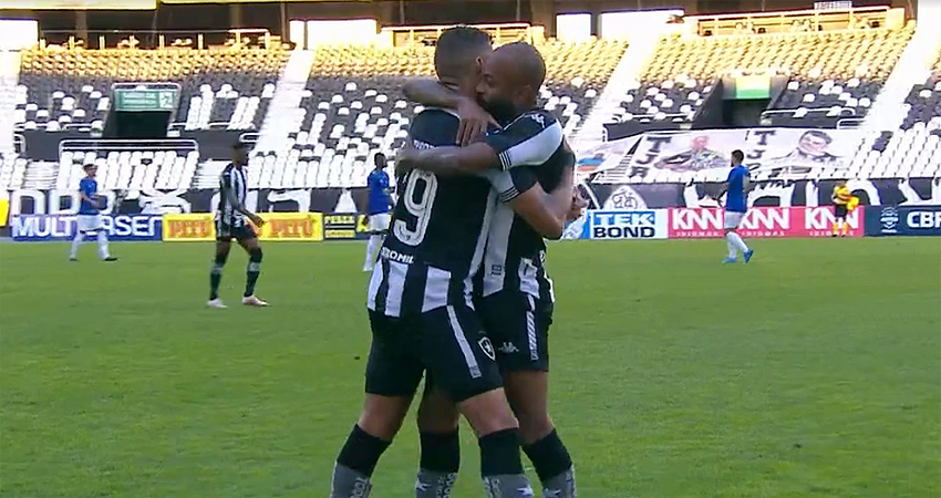 Rafael Navarro e Chay em Botafogo x Cruzeiro | Série B do Campeonato Brasileiro