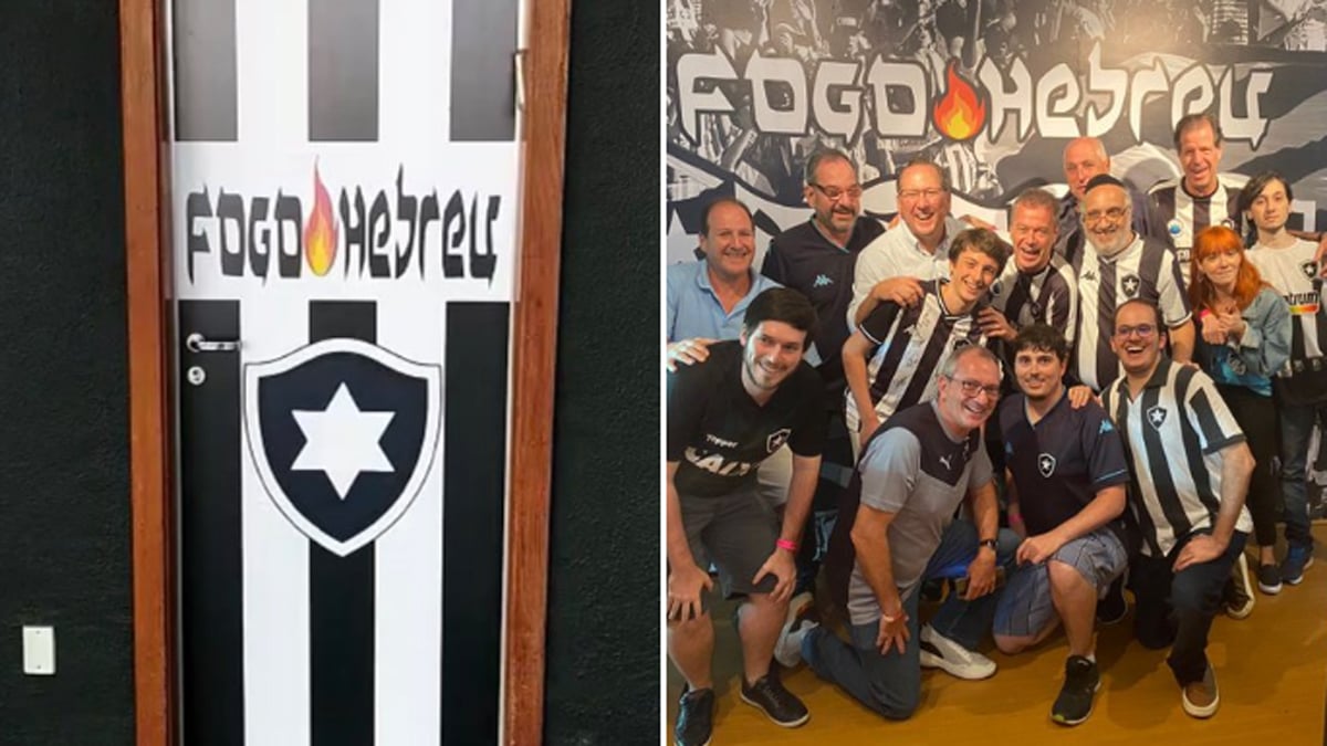 John Textor no camarote 'Fogo Hebreu' no Estádio Nilton Santos