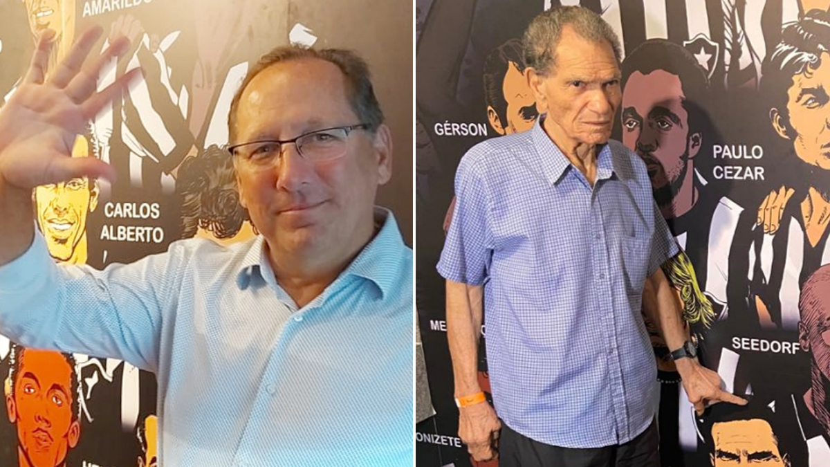 John Textor e Manga inauguram Mural de Ídolos do Botafogo no camarote Fogo Hebreu