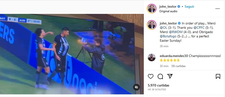 John Textor no Instagram