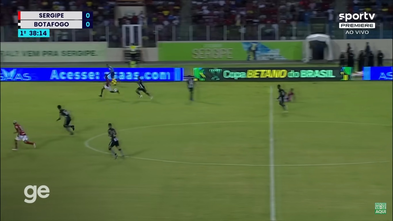 Linha alta Botafogo contra o Sergipe