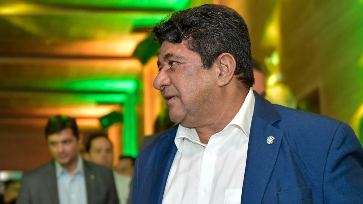 Ednaldo Rodrigues, presidente da CBF, no sorteio das oitavas de final da Copa do Brasil-2024