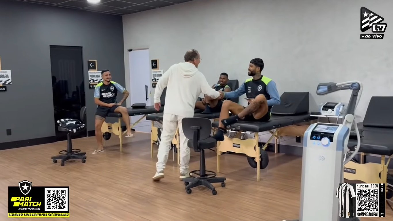 John Textor, Alexander Barboza, Cuiabano e Rafael no Botafogo