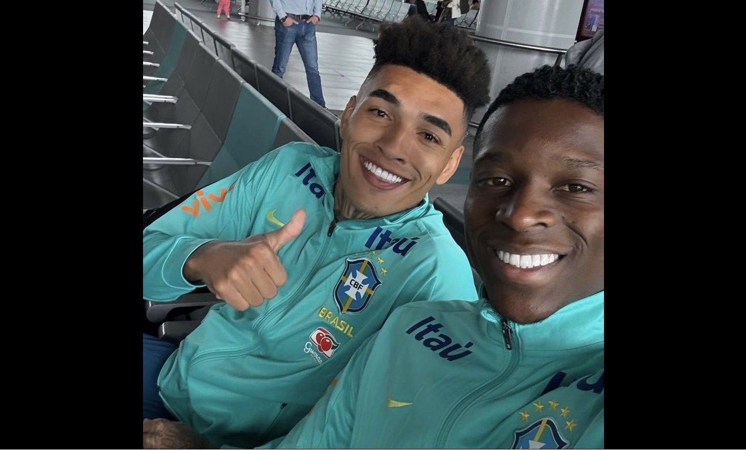 Igor Jesus e Luiz Henrique, do Botafogo, na Seleção Brasileira