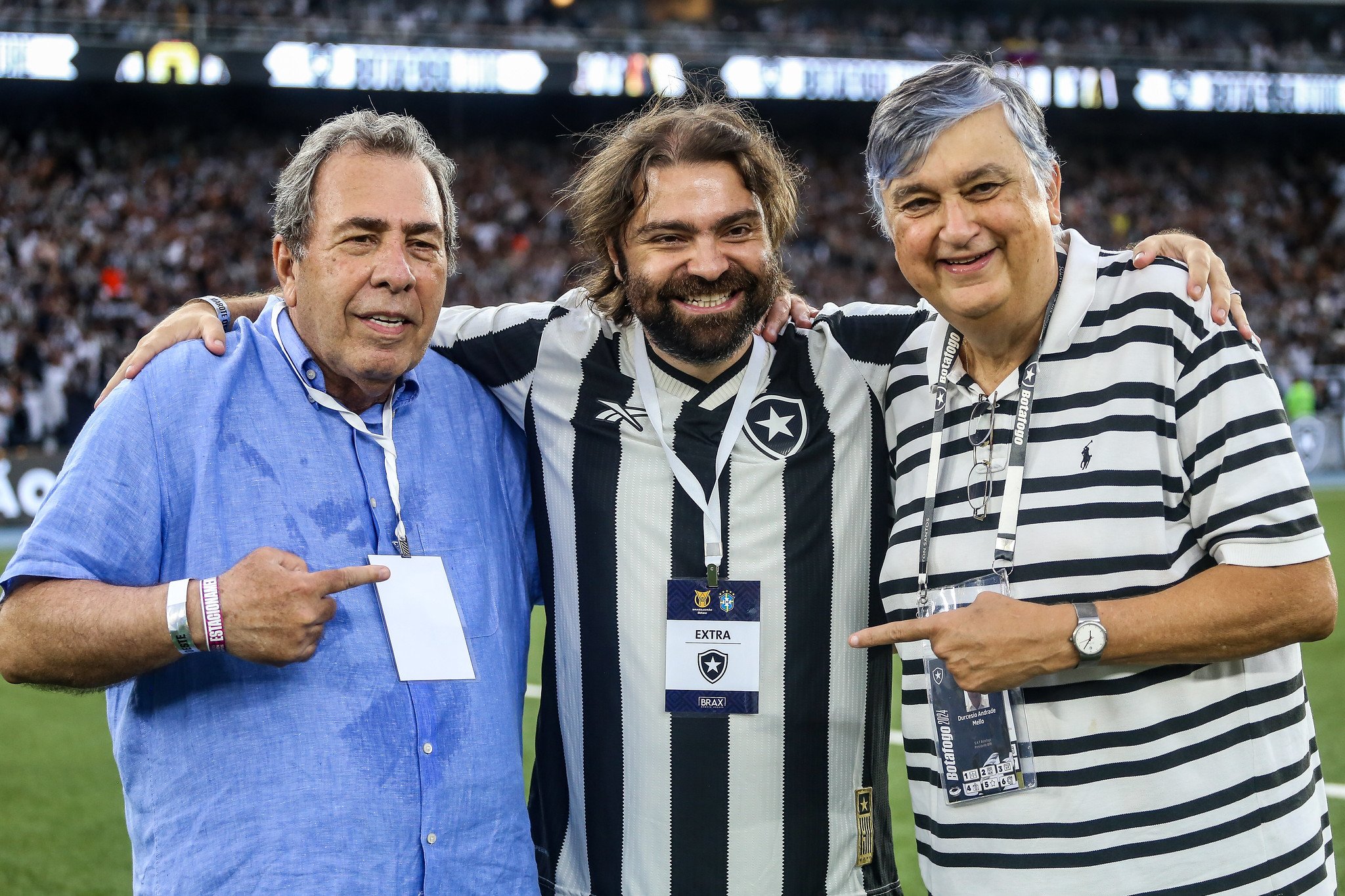 Carlos Augusto Montenegro, João Paulo Magalhães Lins e Durcesio Mello no Botafogo